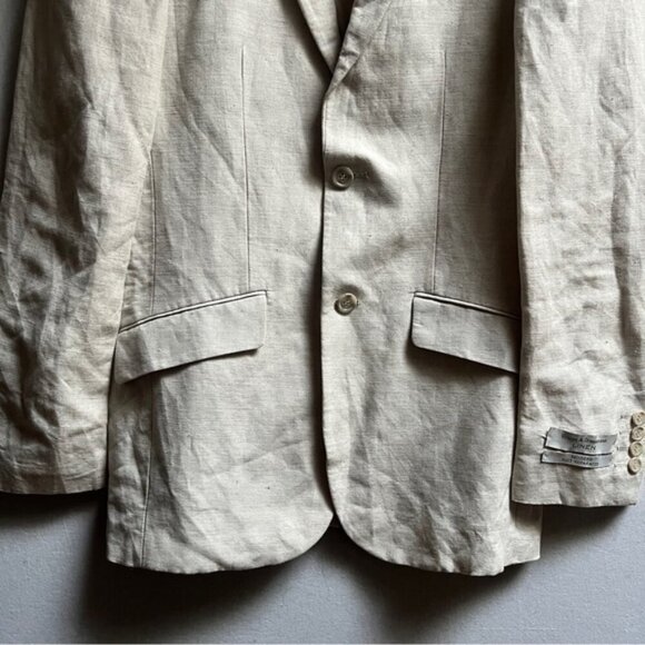 Vroom & Dreesmann Linen Rayon Blend 2 button blazer jacket Sz 36/ M - Picture 5 of 12